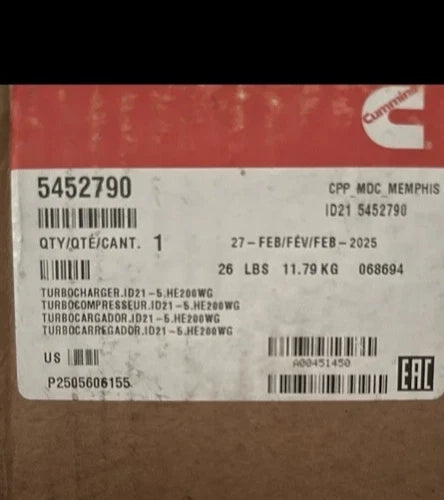 5452790 Genuine Cummins Turbocharger Kit