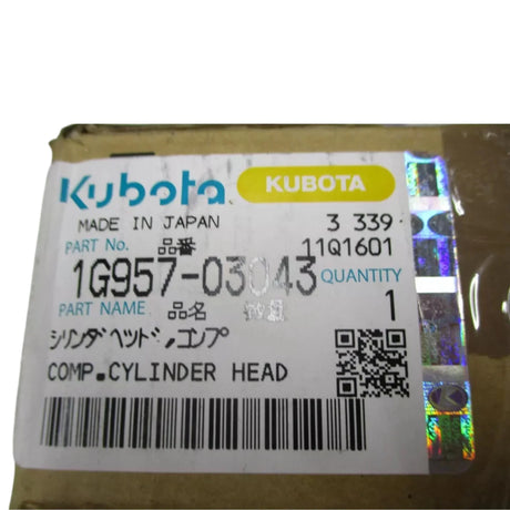 1G957-03043 Kubota Cylinder Head Z482-E2B J107 GL6000 Engine - Truck To Trailer