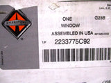 2233775C92 International Window, Passenger Kick Out Assy, Bus, Vertical STD 12 IN. OPN L BK Lamnd 28 Tin