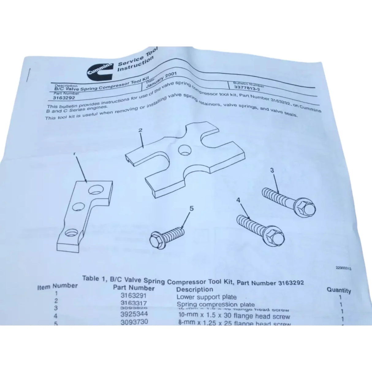 3163292 Cummins Valve Spring Compressor - Truck To Trailer