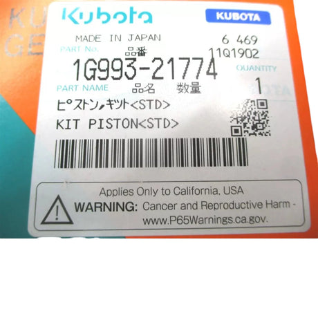 KEAOK-10204 Kubota Engine Overnaul Kit Standard Pistons - Truck To Trailer
