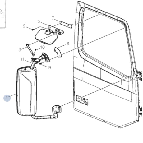 82715384 Genuine Volvo Mirror - Truck To Trailer