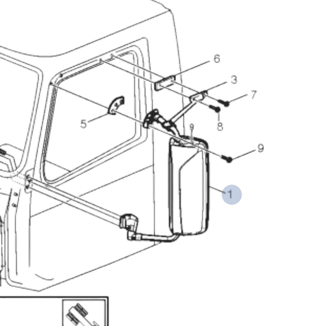 82239785 Genuine Volvo Rear View Mirror - Truck To Trailer