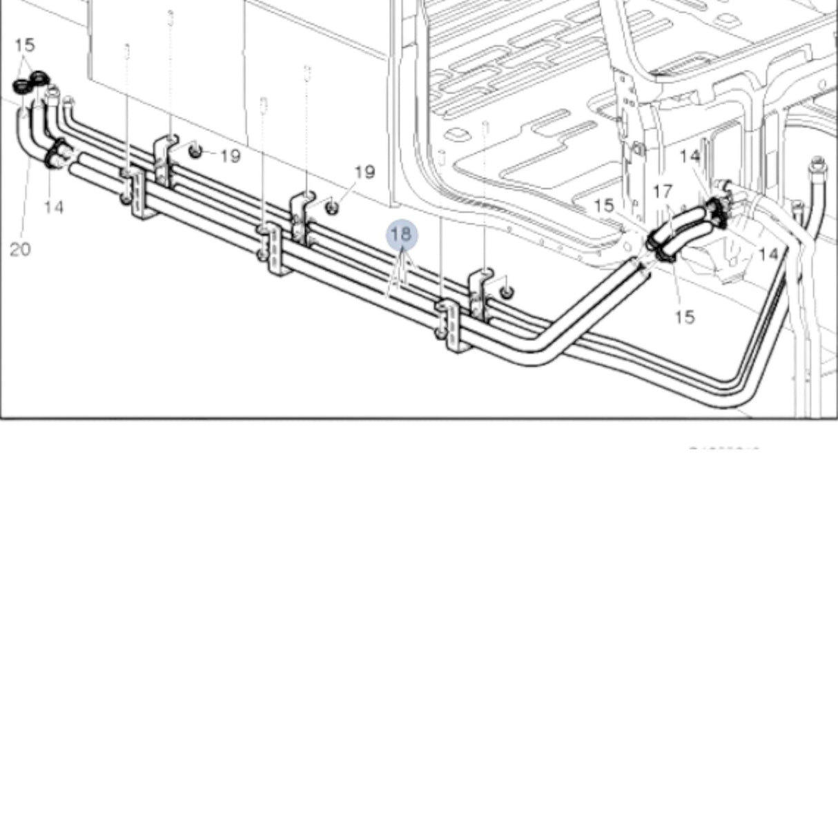 20476447 Genuine Volvo Pipe - Truck To Trailer