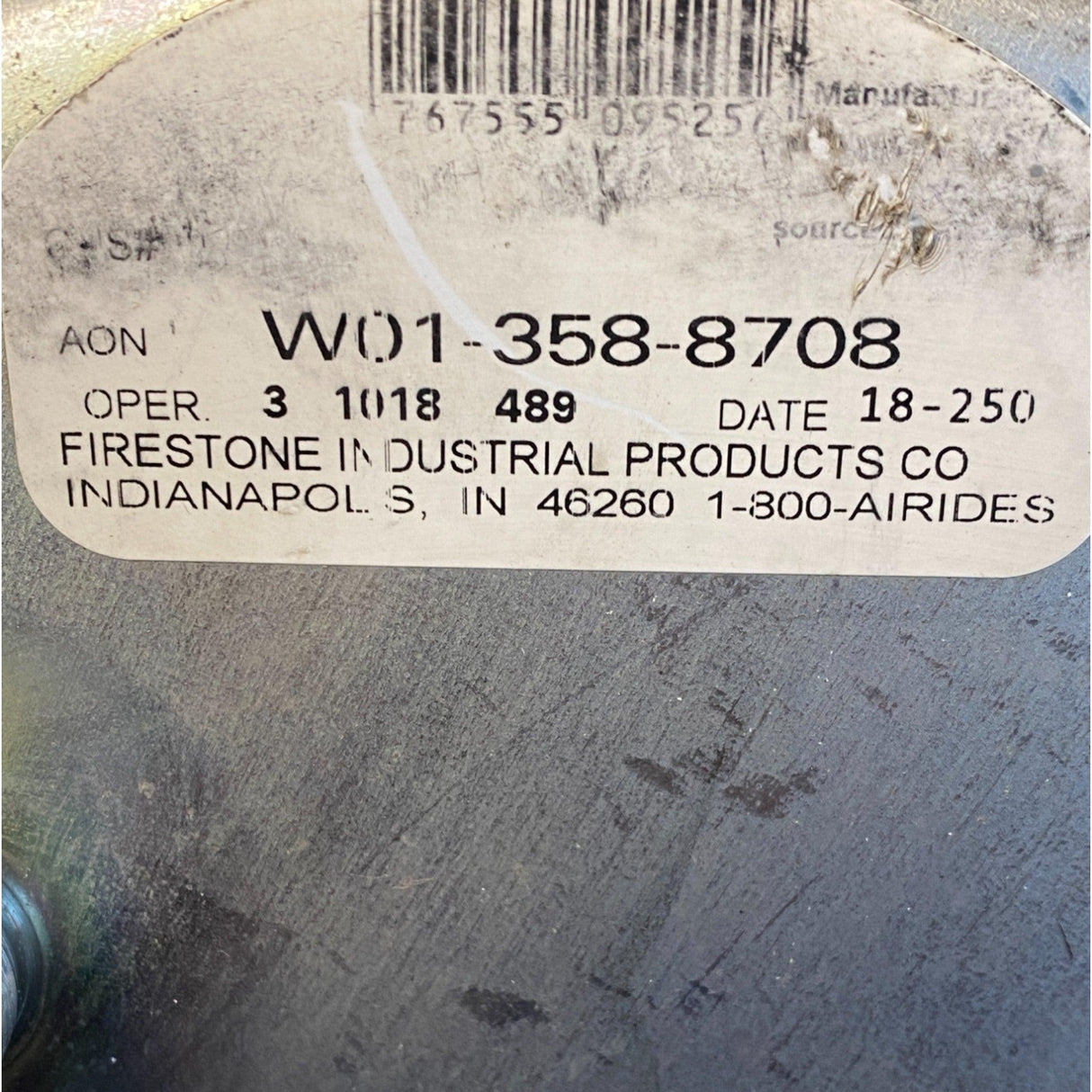 W01-358-8708 Genuine Firestone® Trailer Air Spring Bag Goodyear 1R13-177 - Truck To Trailer