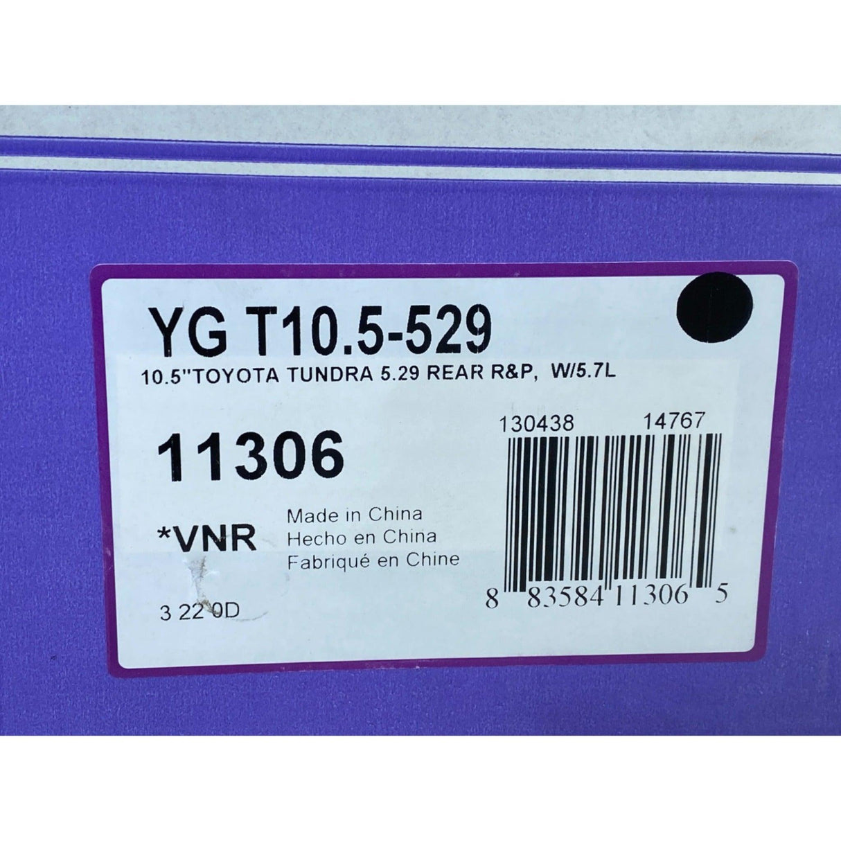 YG T10.5-529 Yukon Gear Ratio Ring And Pinion Gear For Toyota.