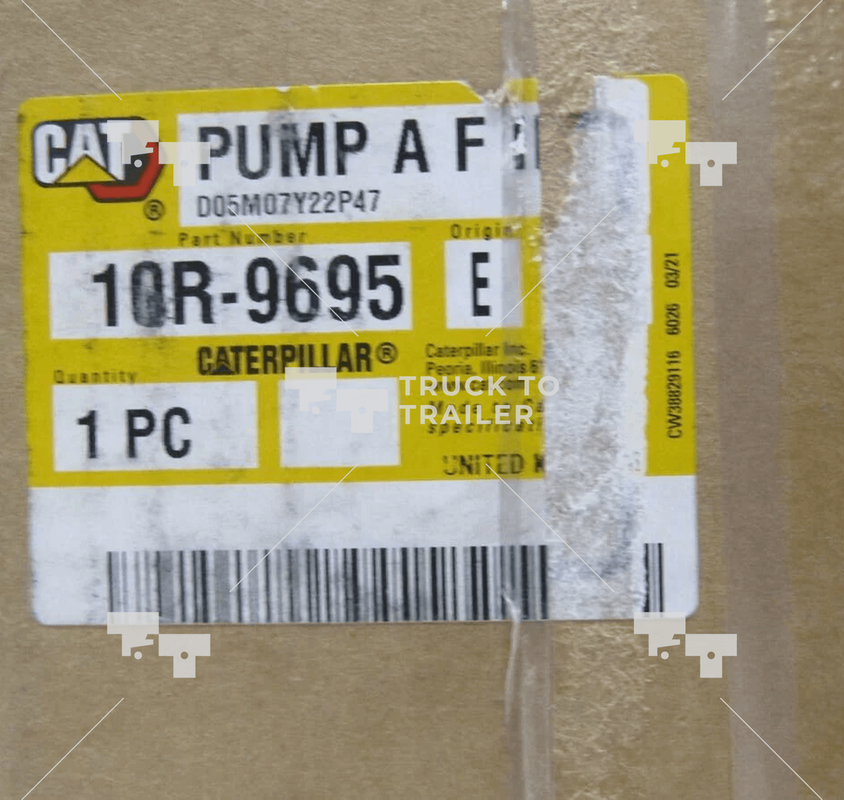 10R-9695 Genuine Caterpillar Fuel Injector Pump For Caterpillar Cat 3056E - Truck To Trailer