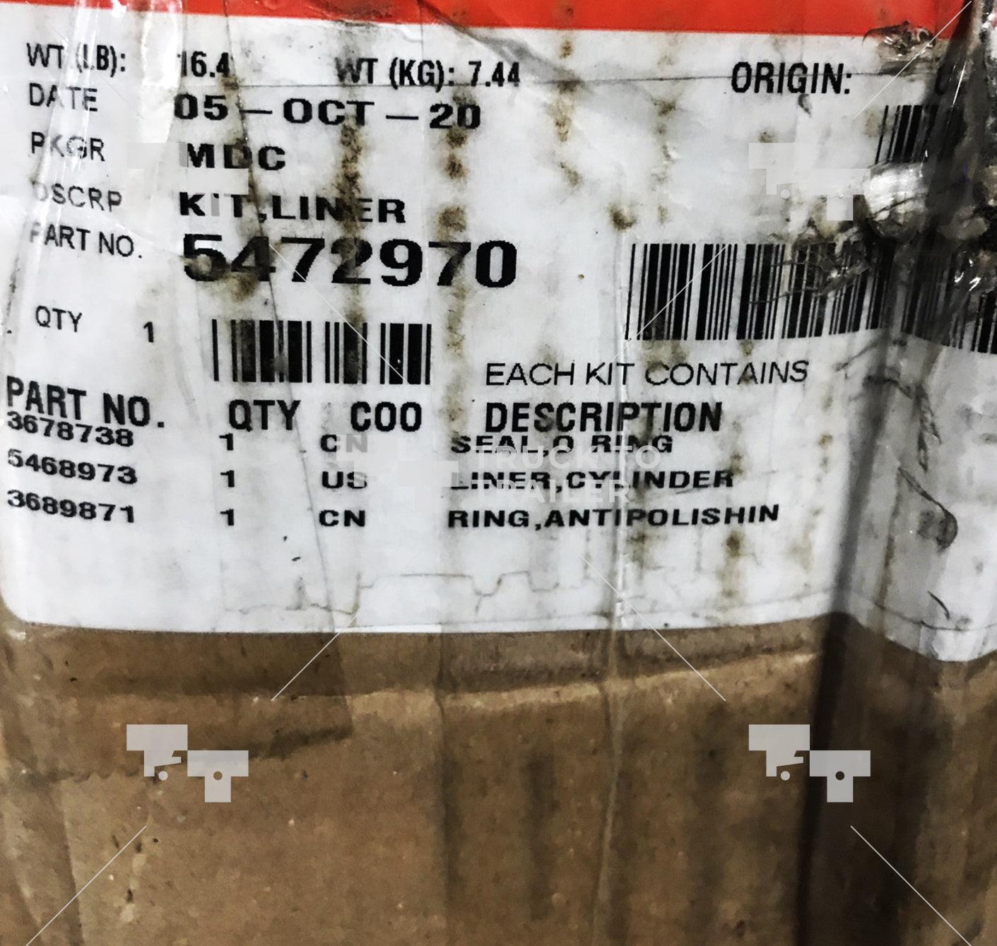 5472970 Genuine Cummins Cylinder Liner Kit For Isx Qsx