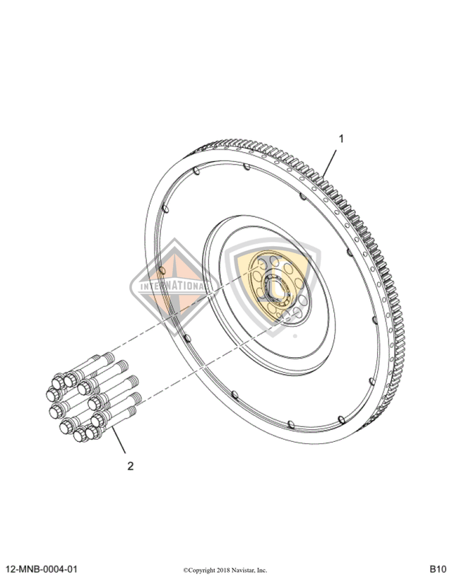 7090698C92 Genuine International Flywheel Kit 15.5 In For 1786 - Truck To Trailer