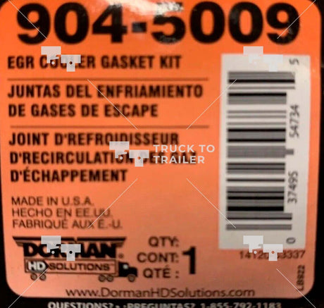 904-5009 Genuine Dorman Egr Exhaust Gas Recirculation Cooler Gasket Kit.