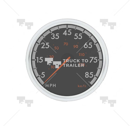 A22-63125-101 Genuine Freightliner Speedometer Gauge 7.5V Chrome Bezel - Truck To Trailer