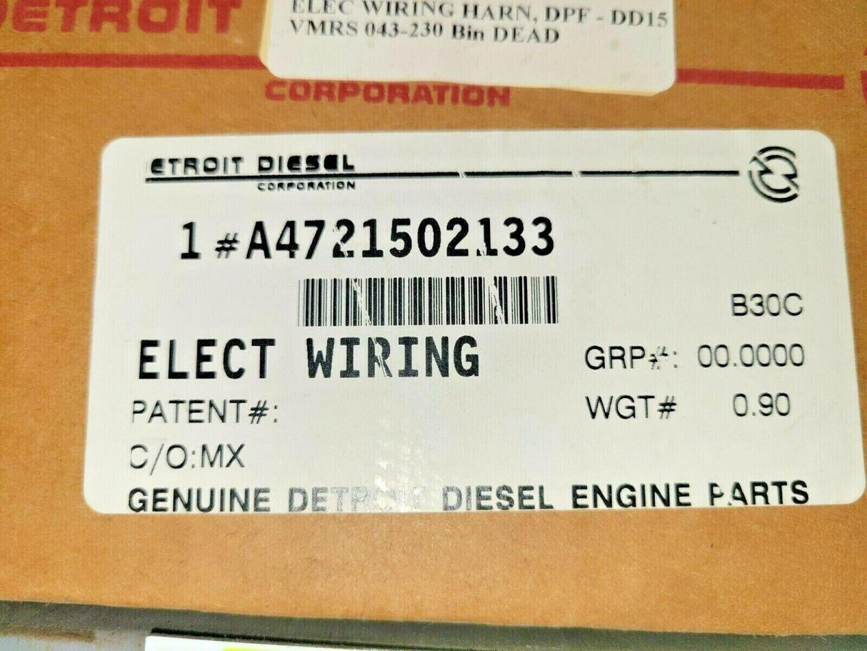 A4721502133 Genuine Detroit Diesel Wiring Def Harness - Truck To Trailer