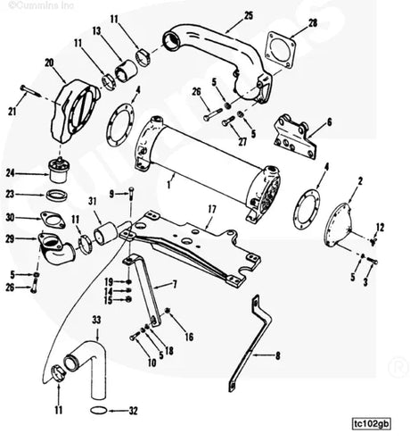 Cummins 102231 Thermostat Housing - Truck To Trailer