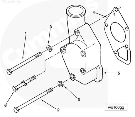 Cummins 102233 Thermostat Housing - Truck To Trailer