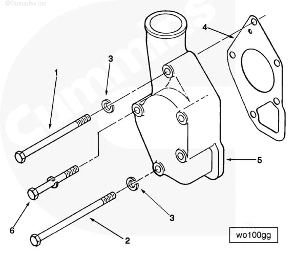 Cummins 102233 Thermostat Housing - Truck To Trailer