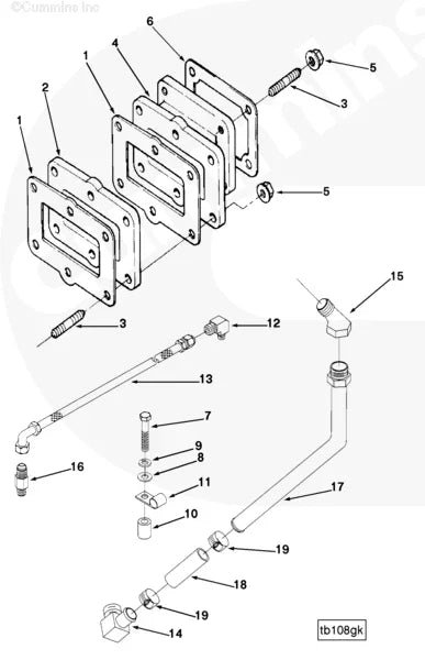 Cummins 124303 Spacer Manifold To Turbo - Truck To Trailer