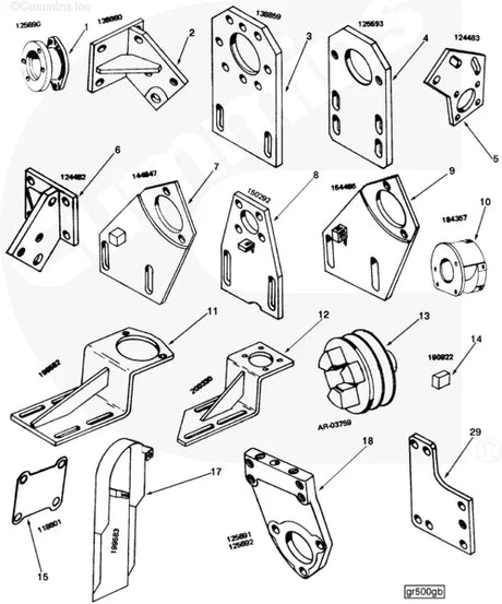Cummins 125691 Hydraulic Pump Support - Truck To Trailer