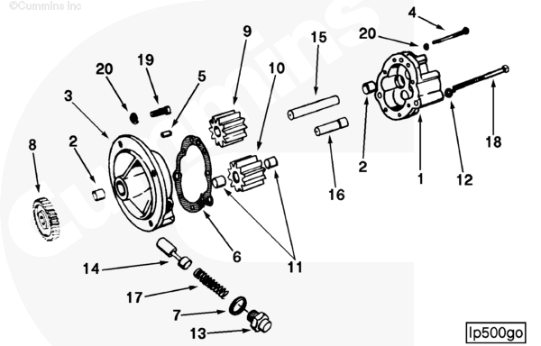 Cummins 125696 Lubricating Oil Pump Gear - Truck To Trailer