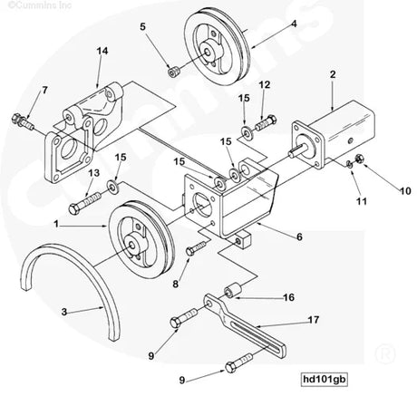 Cummins 127459 Hydraulic Pump Support - Truck To Trailer