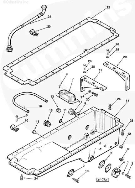 Cummins 128487 Tube Clamp - Truck To Trailer