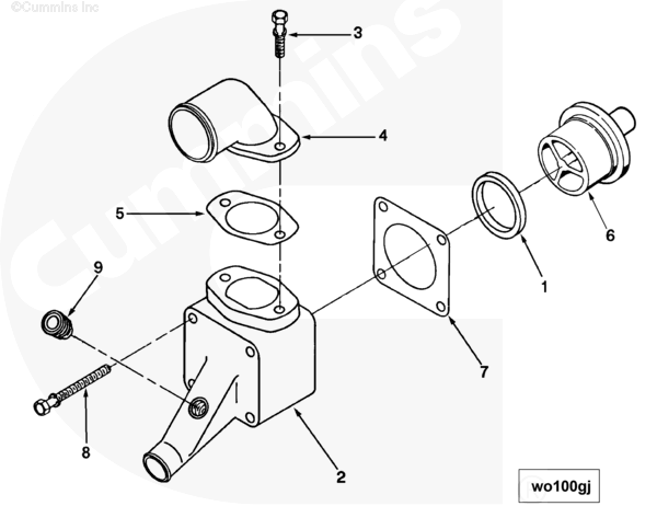 Cummins 129339 Thermostat Housing - Truck To Trailer