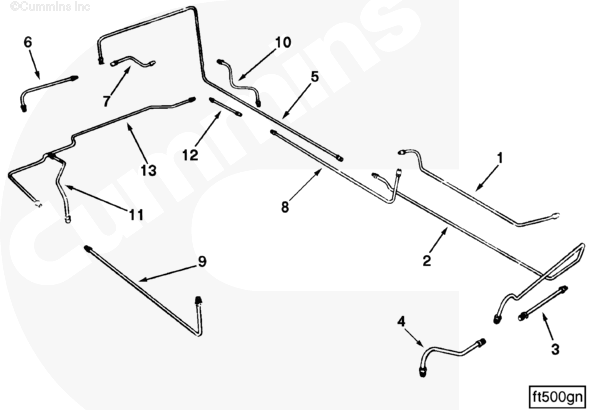 Cummins 145881 Fuel Drain Tube - Truck To Trailer