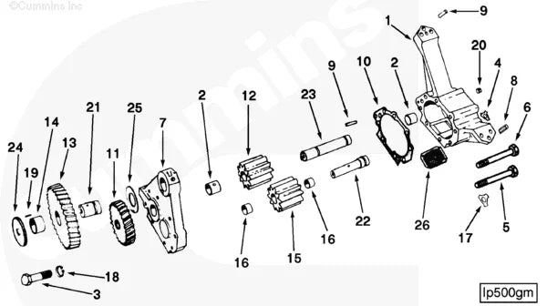 Cummins 146919 Lubricating Oil Pump Gear - Truck To Trailer