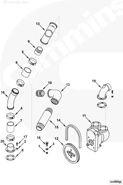 Cummins 147444 Plain Pipe Nipple - Truck To Trailer