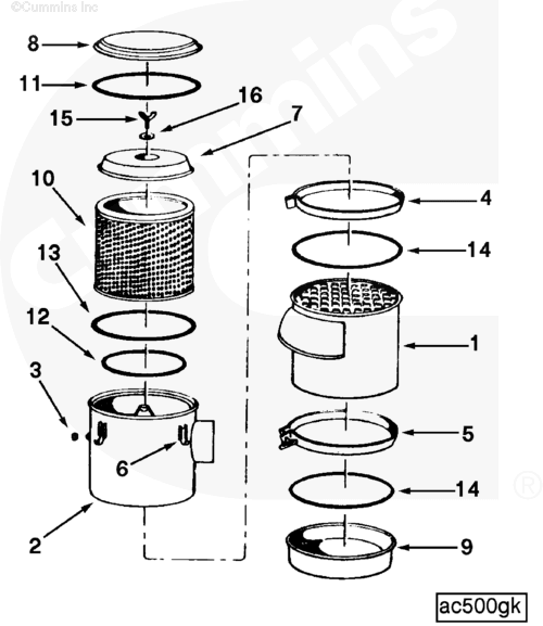 Cummins 150771 Air Cleaner Clamp - Truck To Trailer