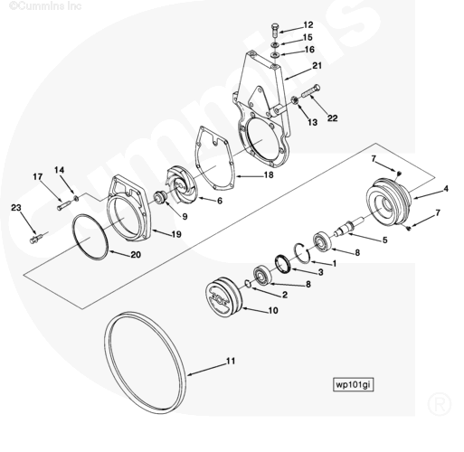 Cummins 154966 Water Pump Pulley - Truck To Trailer