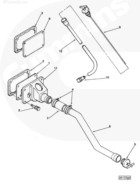 Cummins 157695 Tube Connector - Truck To Trailer