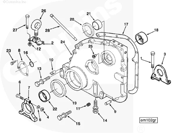 Cummins 158552 Front Engine Support - Truck To Trailer