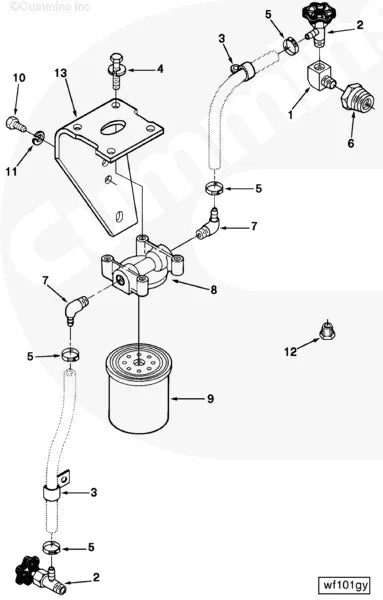 Cummins 158816 Turbocharger Filter Bracket - Truck To Trailer