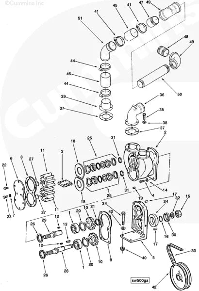 Cummins 171898 Sea Water Pump - Truck To Trailer