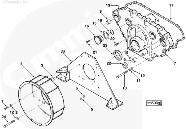 Cummins 181088 Power Take-Off Housing - Truck To Trailer
