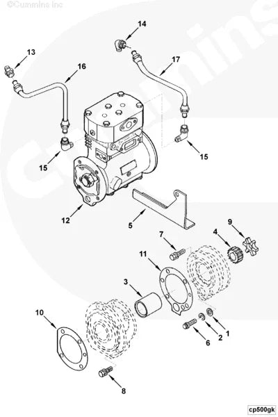 Cummins 202357 Air Compressor Bracket - Truck To Trailer