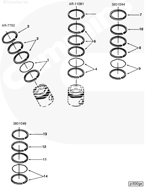 Cummins 203140 Compression Piston Ring - Truck To Trailer