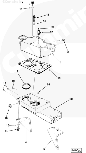 Cummins 207073 Thermostat Housing Bracket - Truck To Trailer