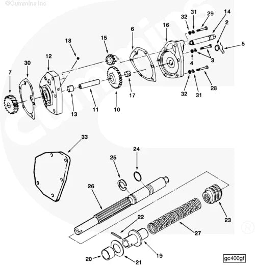 Cummins 207254 Engine Barring Gear - Truck To Trailer