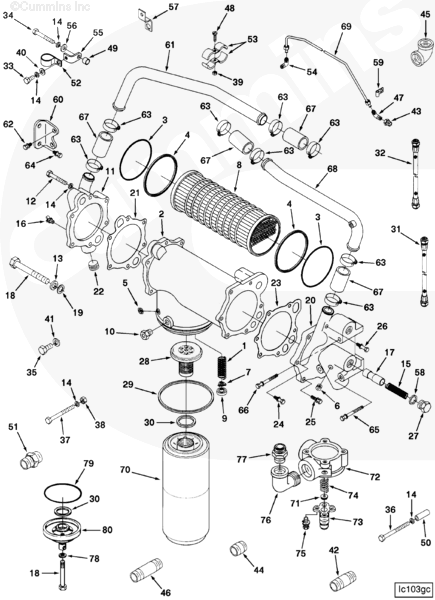 Cummins 214418 Oil Cooler Support - Truck To Trailer