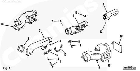 Cummins 216282 Exhaust Manifold - Truck To Trailer
