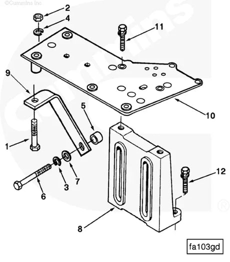 Cummins 216499 Torque Converter Oil Cooler Support - Truck To Trailer