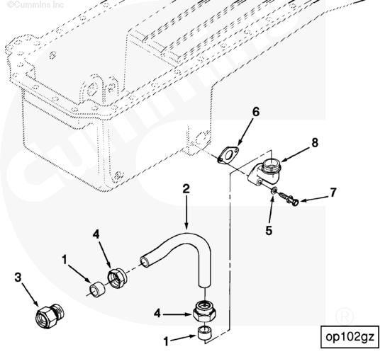 Cummins 217261 Lubricating Oil Suction Tube - Truck To Trailer