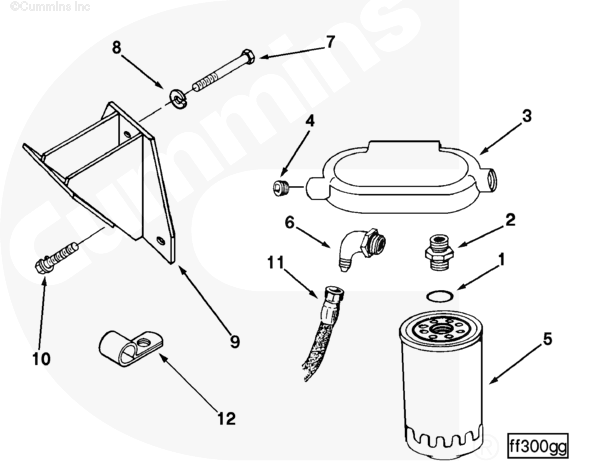 Cummins 218181 Filter Bracket - Truck To Trailer