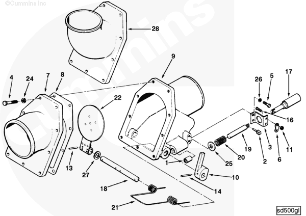 Cummins 218948 Air Control Valve Shaft - Truck To Trailer