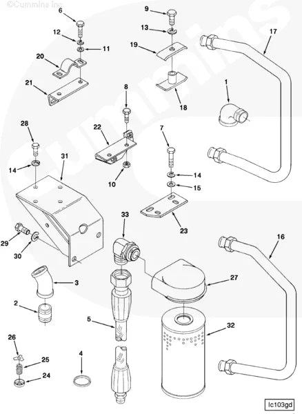 Cummins 257528 Lubricating Oil Filter Element - Truck To Trailer