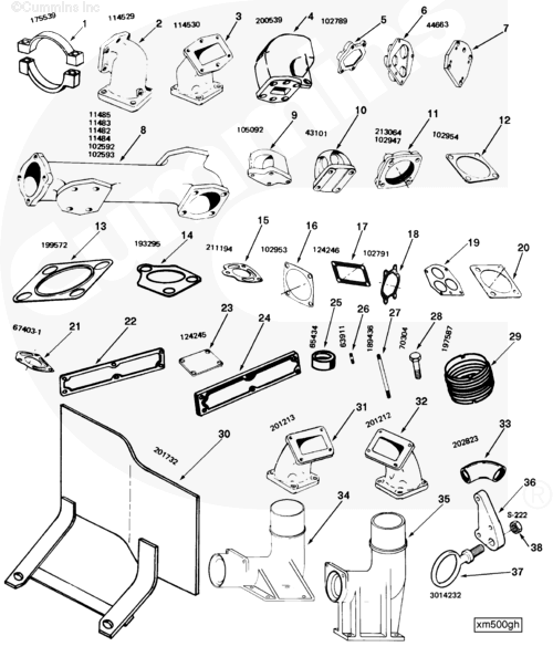 Cummins 3002982 Exhaust Outlet Connection - Truck To Trailer