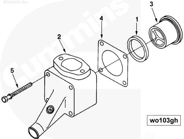 Cummins 3013607 Thermostat Housing - Truck To Trailer