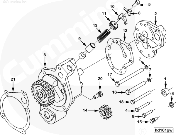 Cummins 3014966 Lubricating Oil Pump Gear - Truck To Trailer