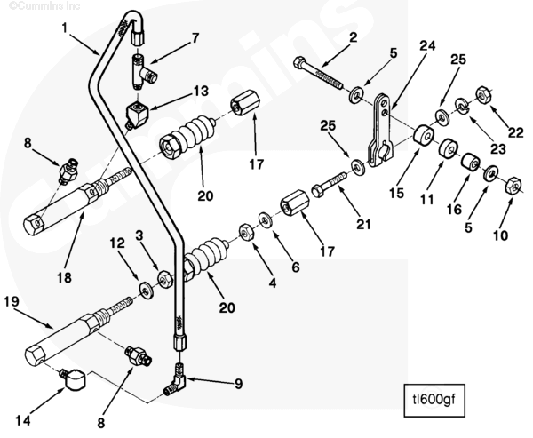 Cummins 3017086 Control Rod End - Truck To Trailer